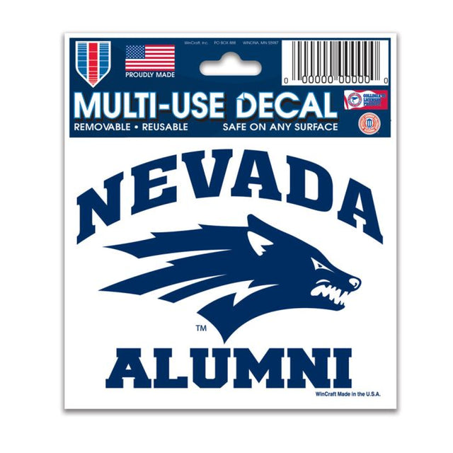 Calcomanía multiusos de exalumnos de Nevada Wolf Pack de 3" x 4"