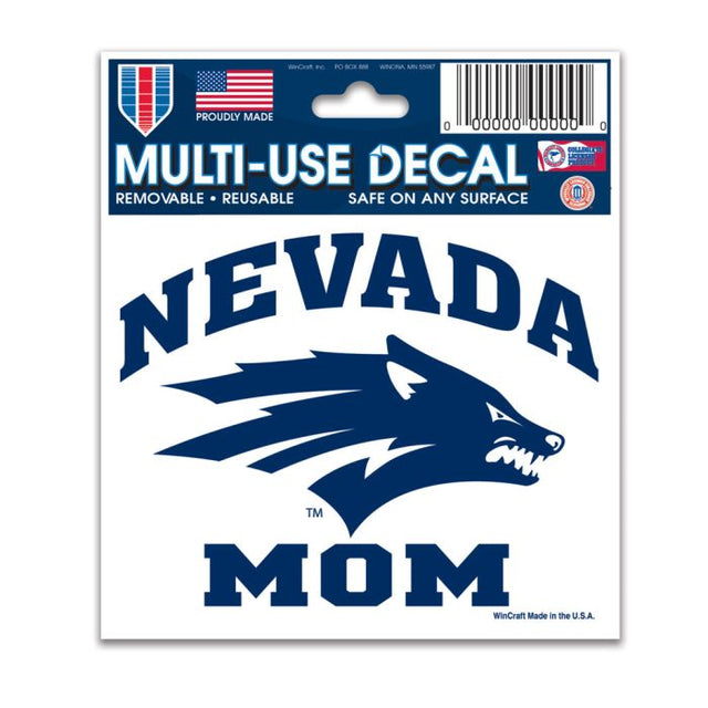 Calcomanía multiusos de Nevada Wolf Pack Mom de 3" x 4"