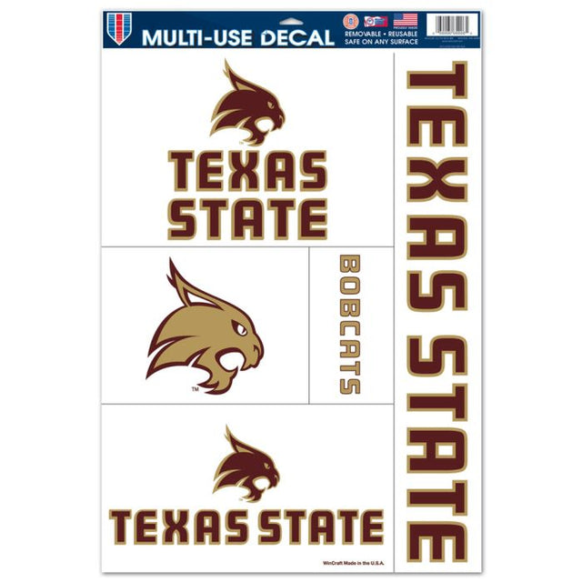 Texas State Bobcats Multi Use Decal 11" x 17"