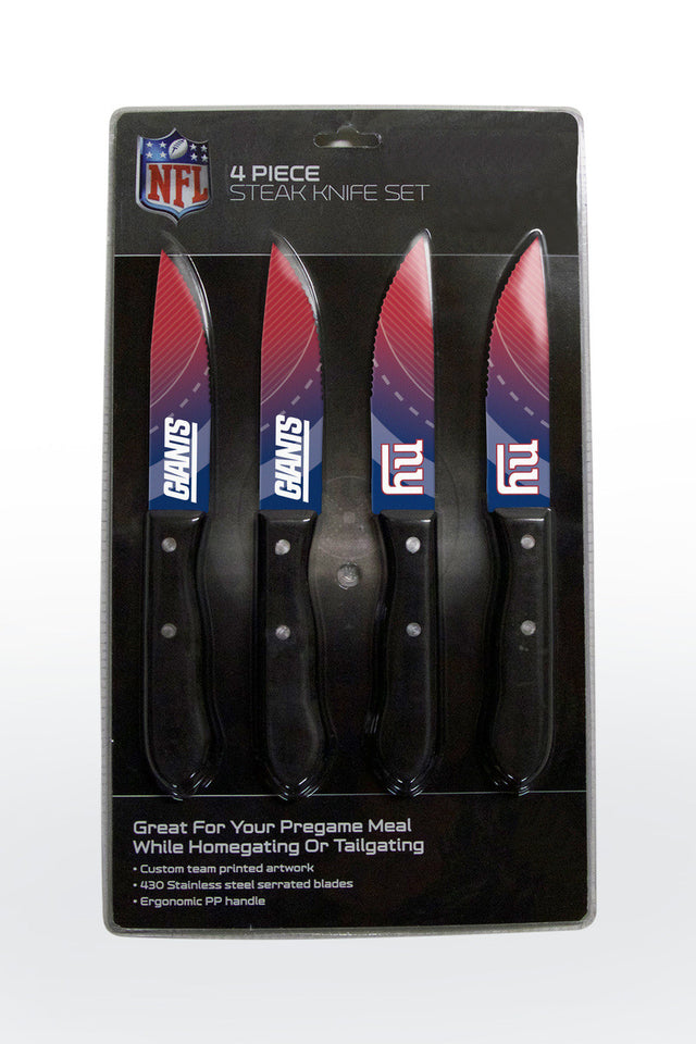 Juego de cuchillos para carne de los New York Giants, paquete de 4