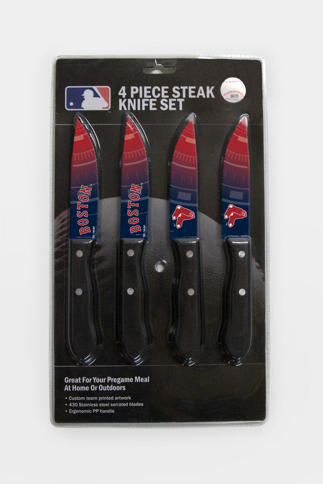 Juego de cuchillos para carne Boston Red Sox, paquete de 4