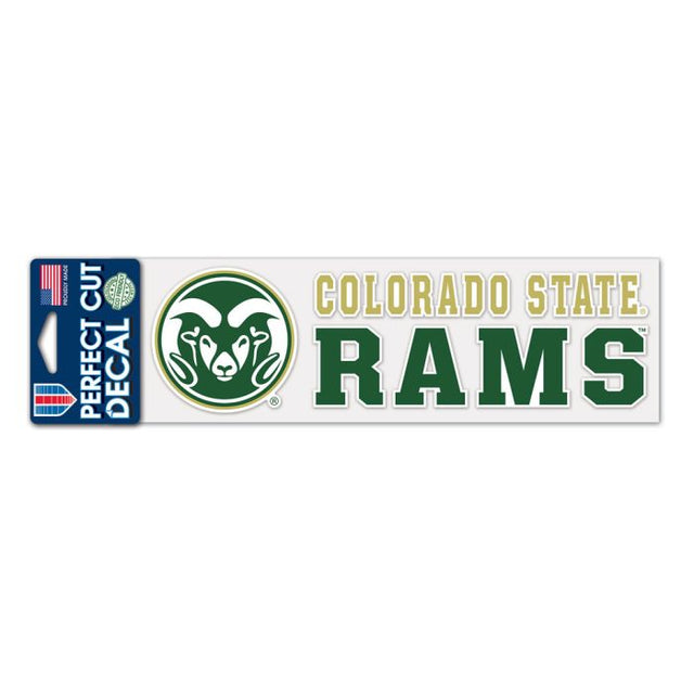 Calcomanías de corte perfecto STACKED de Colorado State Rams de 3" x 10"