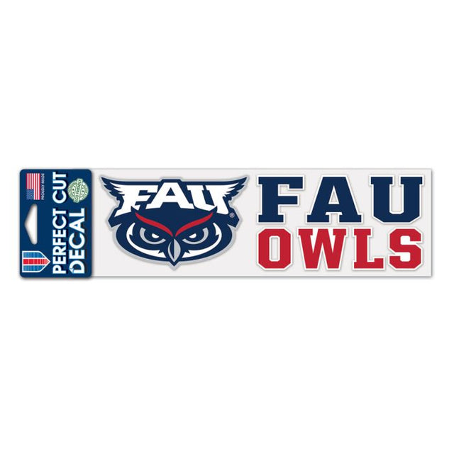 Florida Atlantic Owls STACKED Perfect Cut Decals 3" x 10"