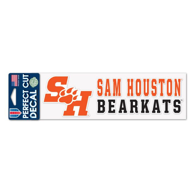 Calcomanías de corte perfecto de los Bearkats del estado de Sam Houston de 3" x 10"