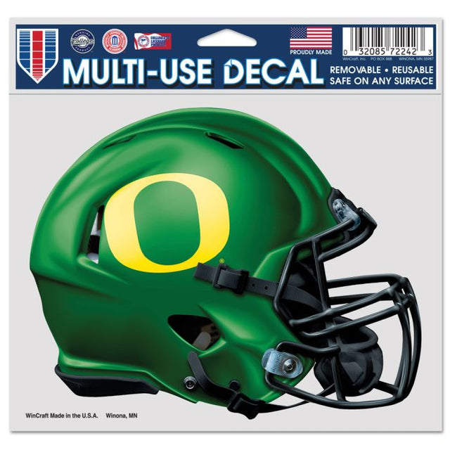 Oregon Ducks Helmet Multi-Use Decal -Clear Bckrgd 5" x 6"