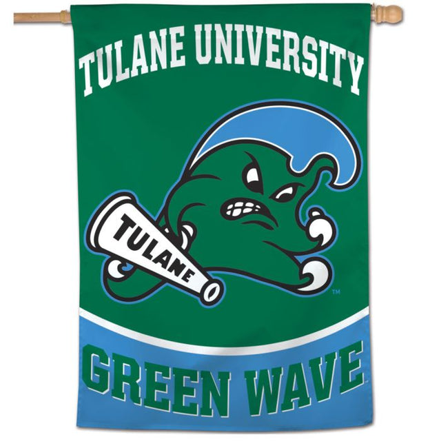 Bandera vertical de Tulane Green Wave de 28" x 40"