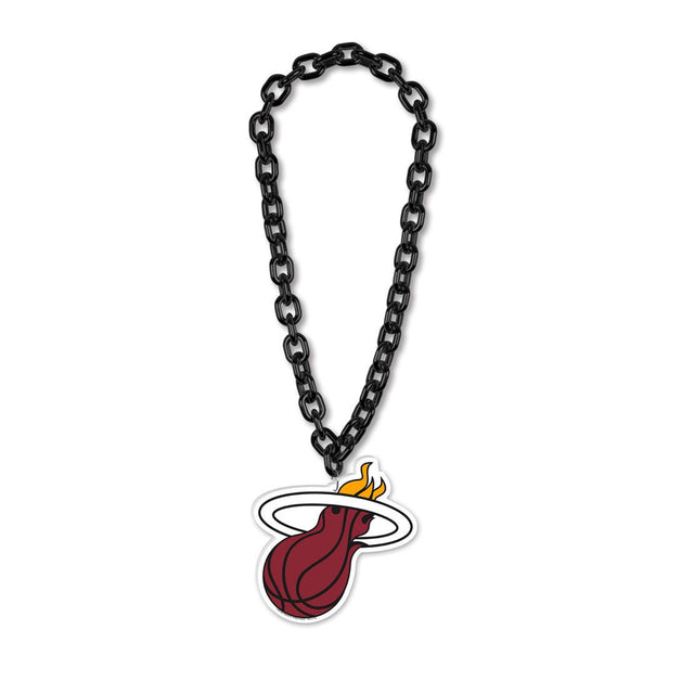 Collar con cadena de gran fanático de Miami Heat