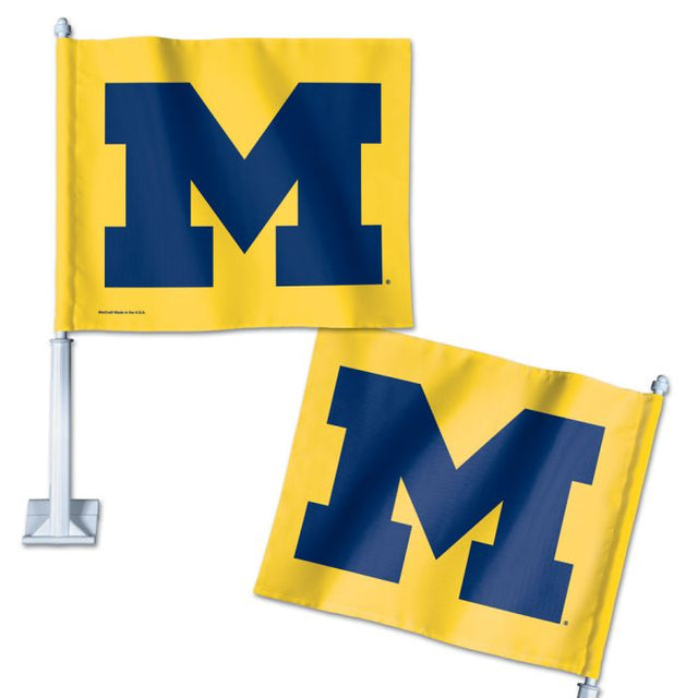 Bandera para auto del segundo diseño de los Michigan Wolverines, 11,75" x 14"