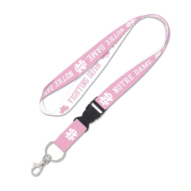 Notre Dame Fighting Irish PINK Lanyard w/detachable buckle 1"