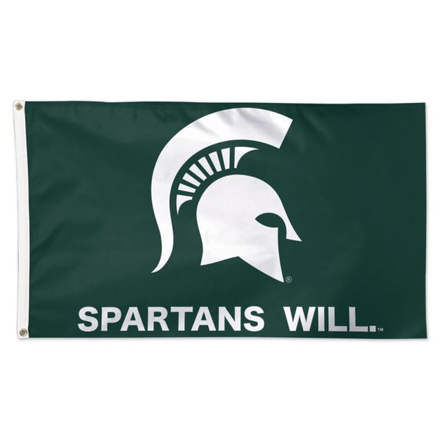 Michigan State Spartans SPARTANS WILL Flag - Deluxe 3' X 5'