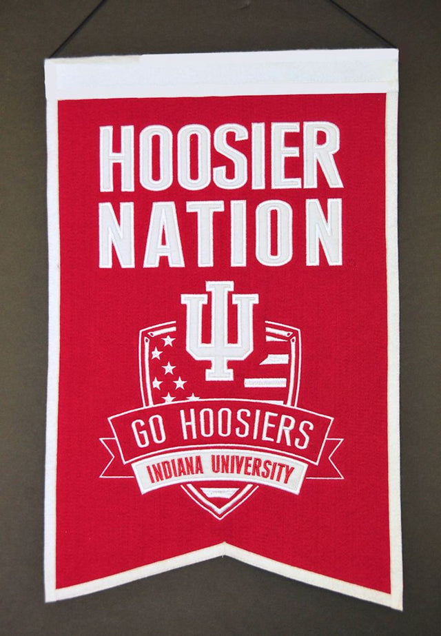 Bandera de lana de 14 x 22 de los Indiana Hoosiers