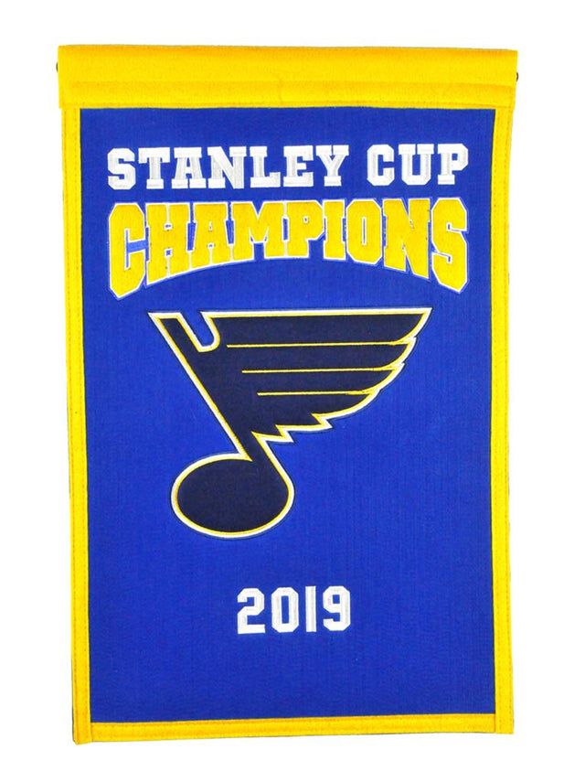 Pancarta de campeonato de lana de 14 x 22 de los St. Louis Blues