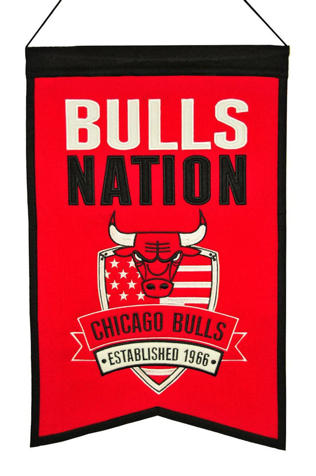 Bandera de los Chicago Bulls de 14 x 22 pulgadas de lana