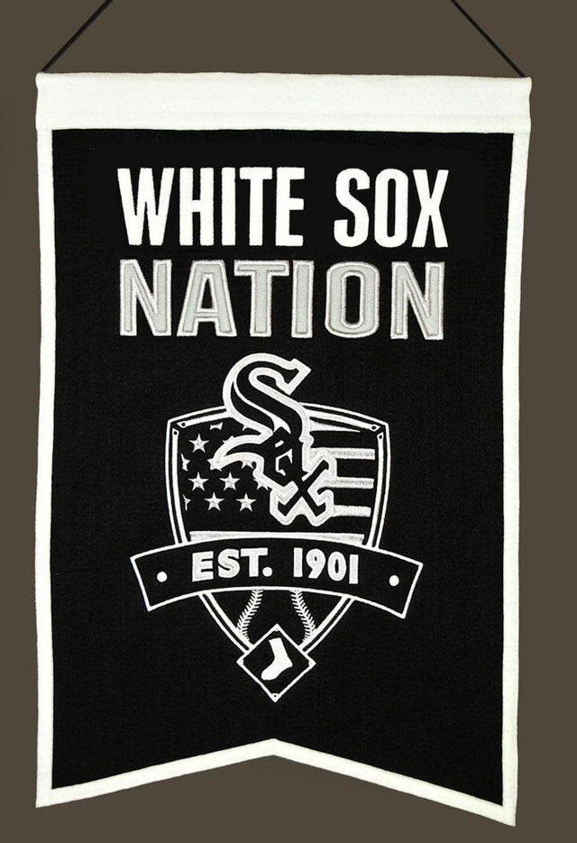 Pancarta de lana de los Chicago White Sox de 14 x 22 pulgadas