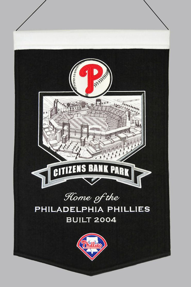 Pancarta de los Filis de Filadelfia de 15 x 24 pulgadas en el estadio de lana Citizens Bank Park