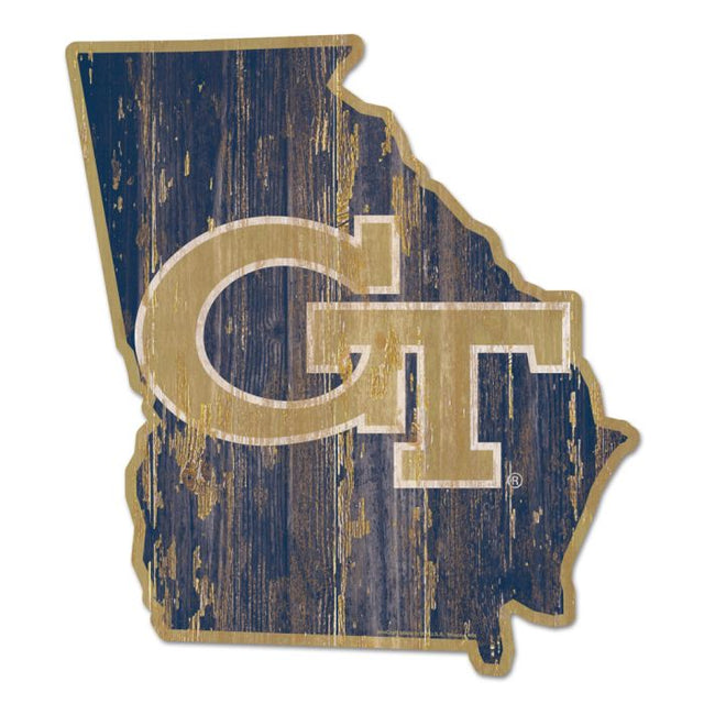 Georgia Tech Yellow Jackets STATE SHAPE