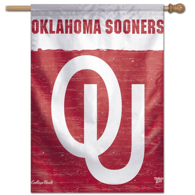 Bandera vertical vintage VAULT de Oklahoma Sooners / 28" x 40"