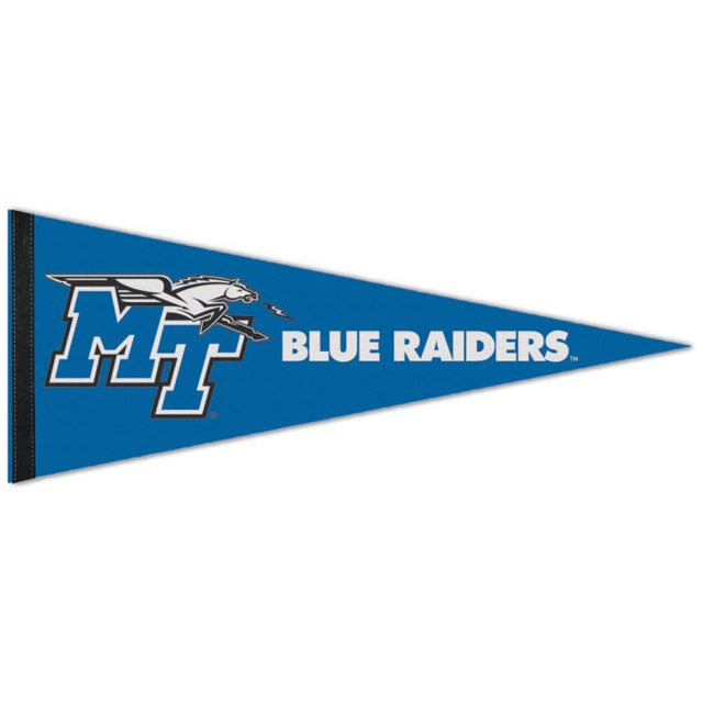 Banderín premium de los Raiders azules de Middle Tennessee State de 12" x 30"