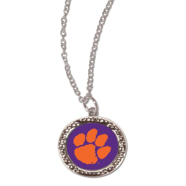 Collar de los Clemson Tigers con tarjeta de joyería con dije