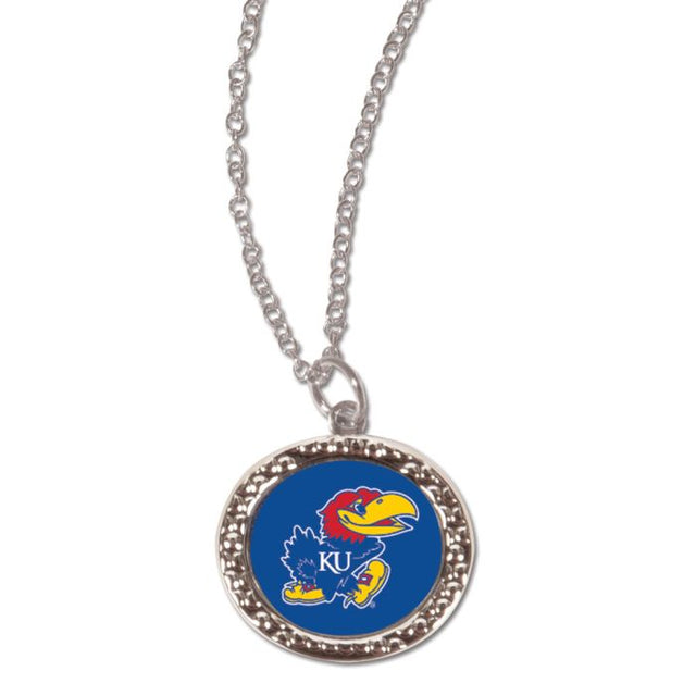 Collar con dije de los Kansas Jayhawks y tarjeta de joyería