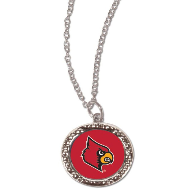 Collar de los Louisville Cardinals con tarjeta de joyería con dije