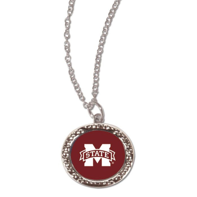 Mississippi State Bulldogs Necklace w/Charm Jewelry Card