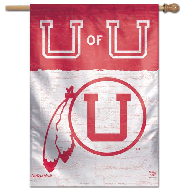 Utah Utes /College Vault VAULT Vertical Flag 28" x 40"