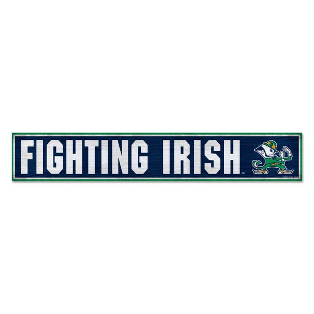 Notre Dame Fighting Irish Wood Sign 6"x36" 3/8" thick