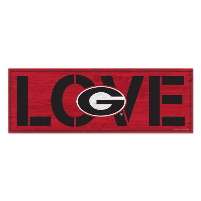 Georgia Bulldogs Wood Sign 8"x23" 1/4" thick