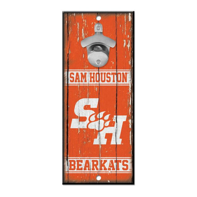 Sam Houston State Bearkats Bottle Opener Sign 5x11