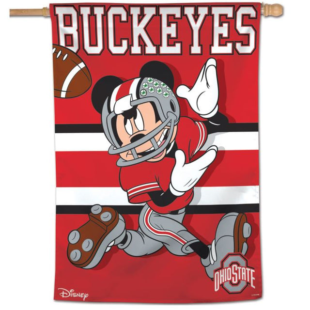 Bandera vertical de Ohio State Buckeyes/Disney de 28" x 40"