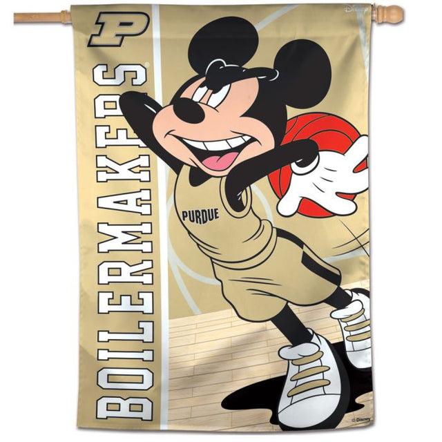 Bandera vertical de baloncesto de Mickey Mouse de Purdue Boilermakers / Disney de 28" x 40"