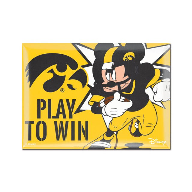 Imán de metal de Iowa Hawkeyes/Disney de 2,5" x 3,5"