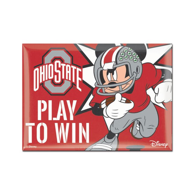 Imán de metal de Ohio State Buckeyes/Disney de 2,5" x 3,5"