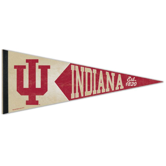 Banderín universitario de primera calidad de Indiana Hoosiers de 12" x 30"