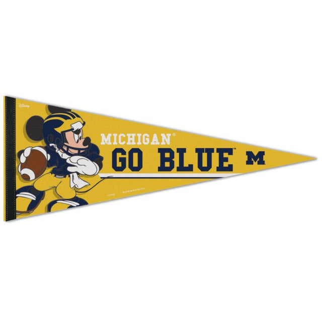 Banderín premium de Disney de los Wolverines de Michigan de 30 x 76 cm