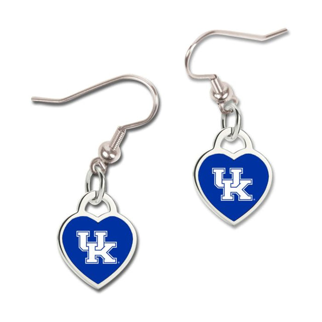 Pendientes de Kentucky Wildcats con corazón en 3D