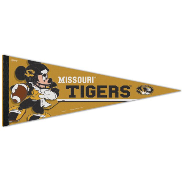 Banderín premium de fútbol americano de MICKEY MOUSE de Missouri Tigers/Disney de 12" x 30"