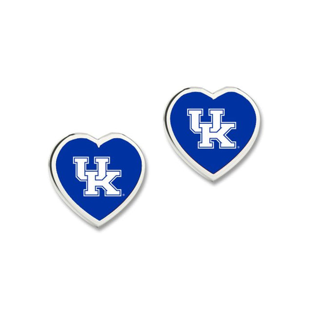 Pendientes de Kentucky Wildcats con corazón en 3D