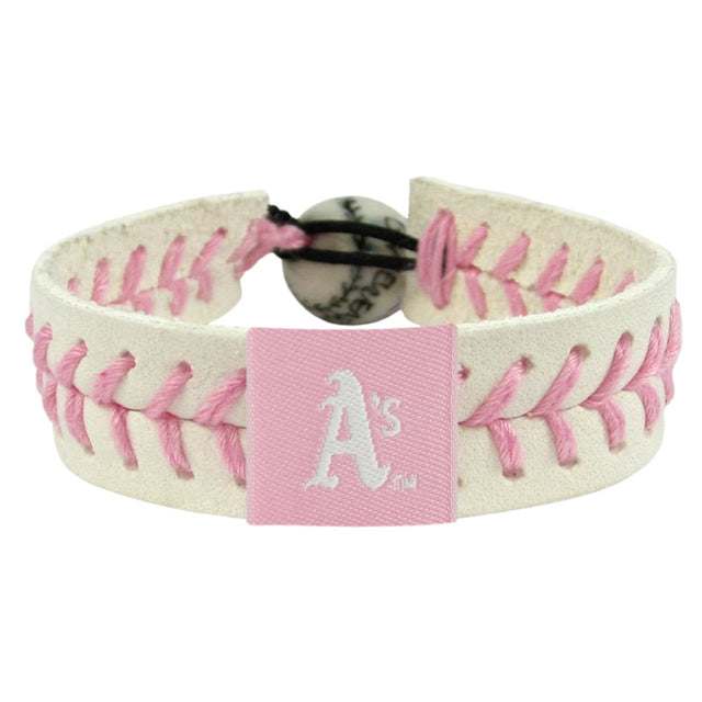 Pulsera de béisbol rosa de Oakland Athletics CO