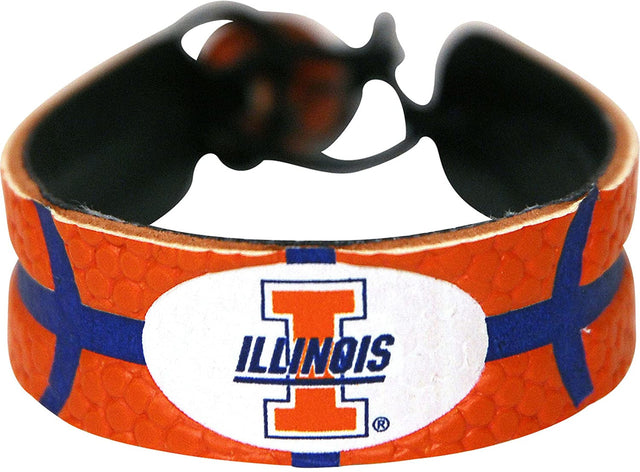 Pulsera clásica de baloncesto de Illinois Fighting Illini en color naranja