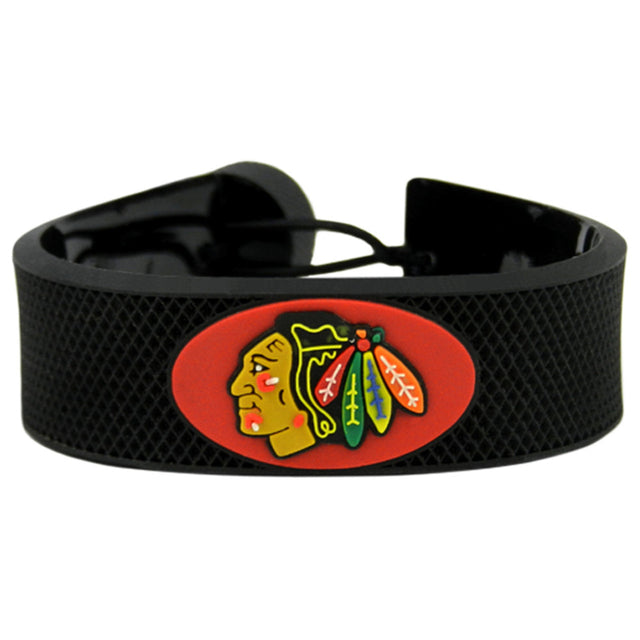 Pulsera clásica de hockey de Chicago Blackhawks CO