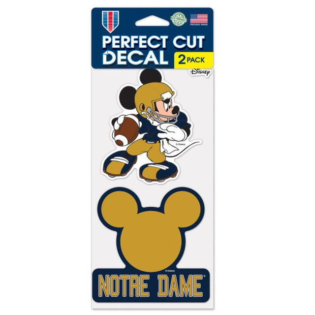 Notre Dame Fighting Irish / Disney Perfect Cut Decal Set of Two 4"x4"