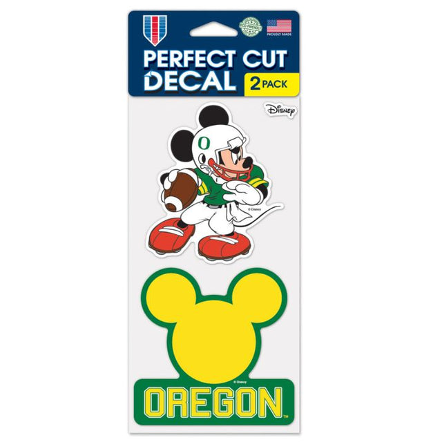 Oregon Ducks / Disney Perfect Cut Decal Set of Two 4"x4"