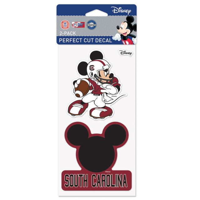 South Carolina Gamecocks / Disney DISNEY MICKEY MOUSE FOOTBALL Perfect Cut Decal Set of two 4"x4"