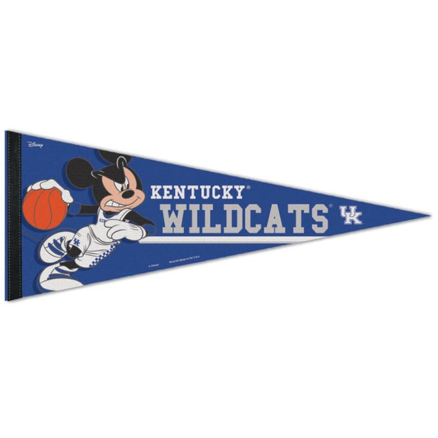 Banderín premium de baloncesto de Mickey Mouse de Kentucky Wildcats/Disney de 12" x 30"