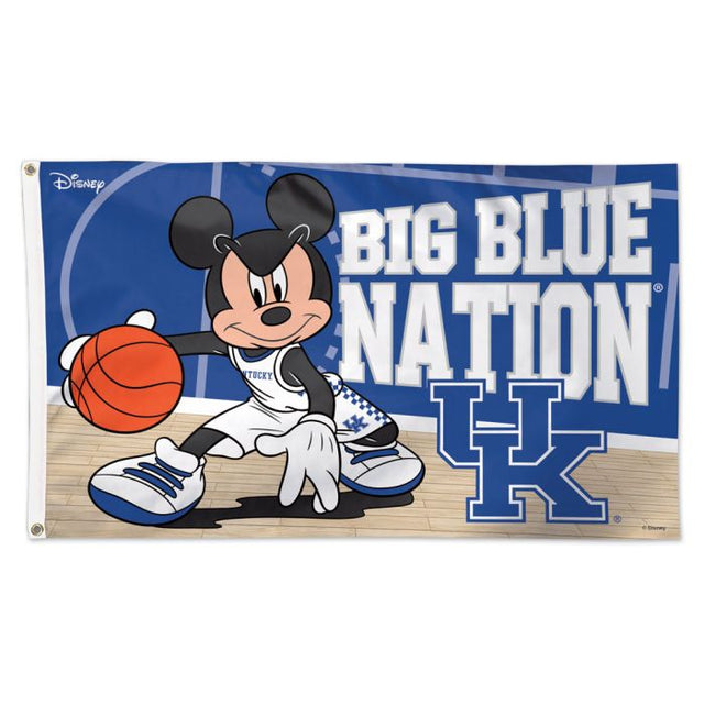 Kentucky Wildcats / Disney MICKEY MOUSE BASKETBALL Flag - Deluxe 3' X 5'