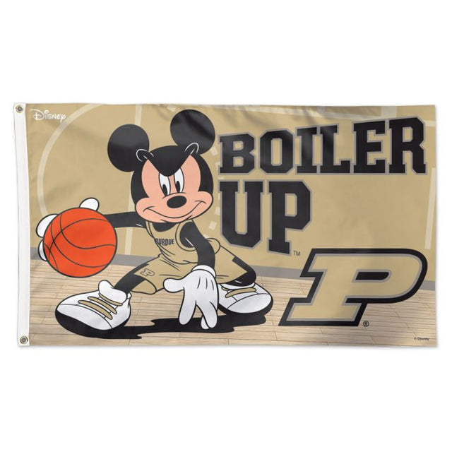 Bandera de baloncesto de Mickey Mouse de Purdue Boilermakers / Disney - Deluxe 3' X 5'