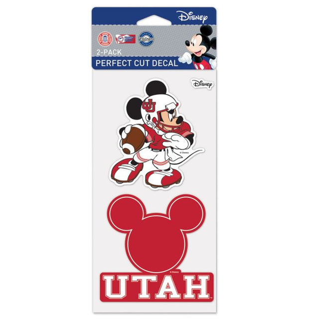 Utah Utes / Disney Perfect Cut Decal Set of Two 4"x4"