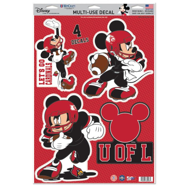 Louisville Cardinals / Disney Multi-Use Decal 11" x 17"